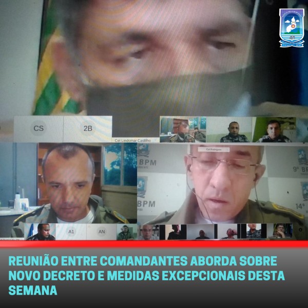 Videoconferência discute atuação da PM diante do novo decreto